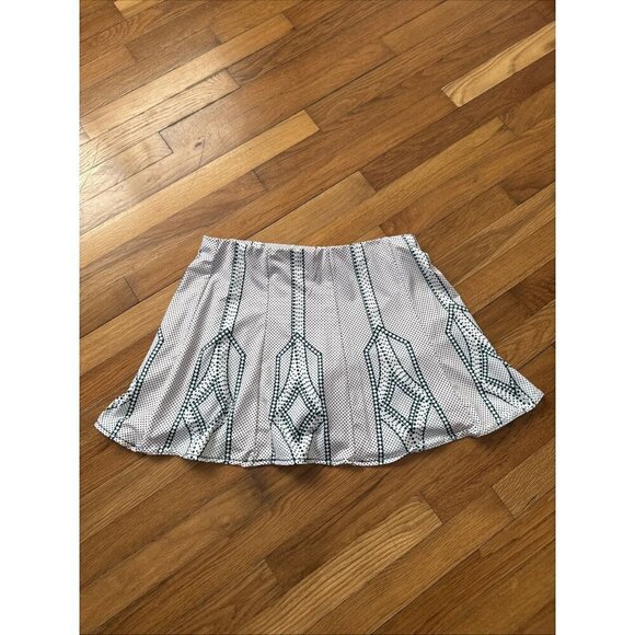 Lucky in Love Women's Golf-Tennis Skirt Skort Green White Size L - Picture 2 of 7